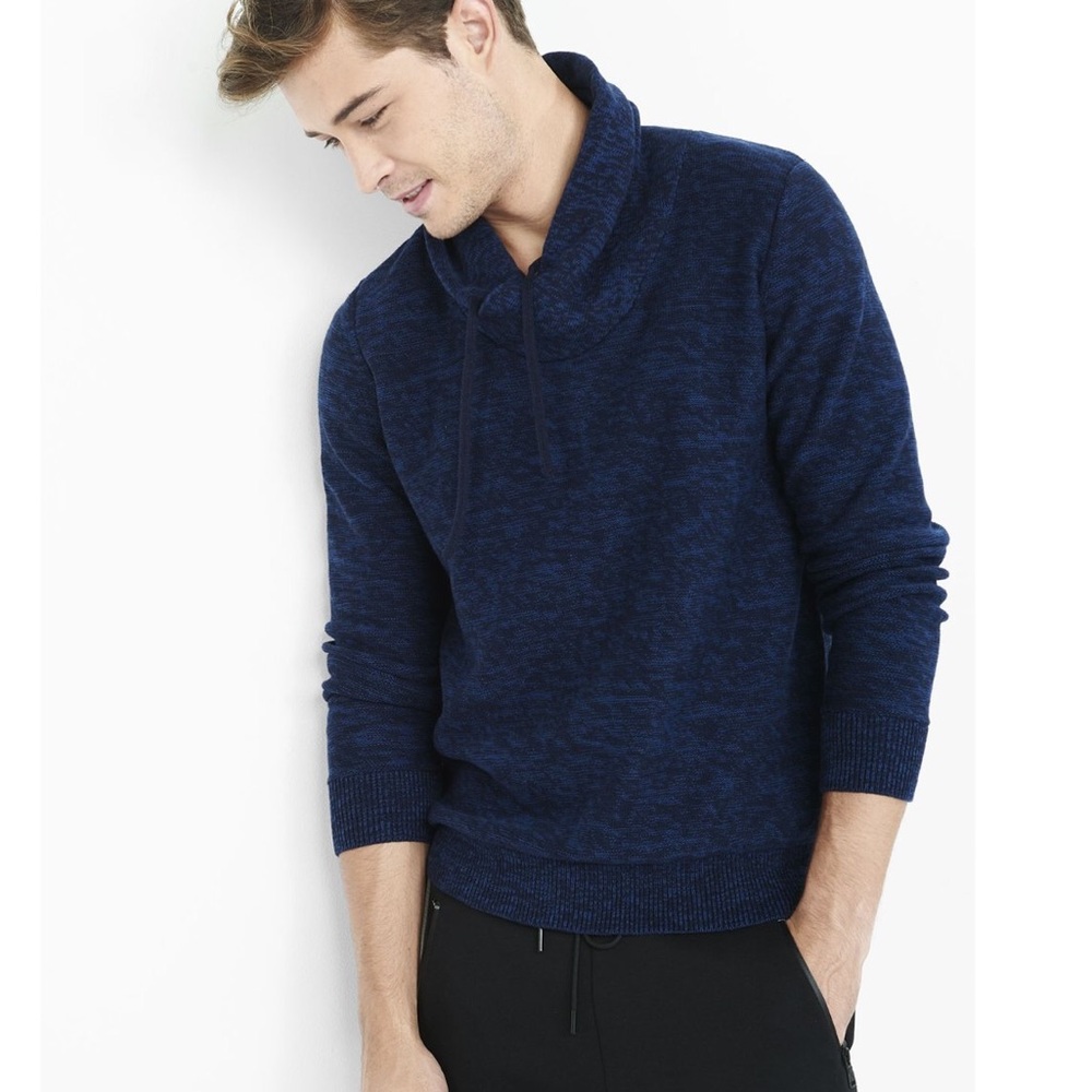 Express Navy Shawl sweater NWT sz m